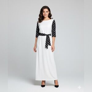 Polka Dot Black and White Dress
